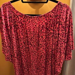 Pink leopard top